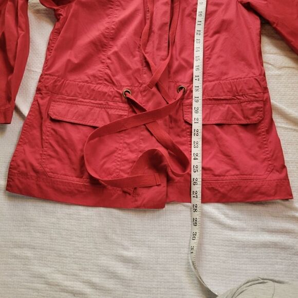 QVC Susan Graver Style Red Hooded Jacket Small EUC - Picture 6 of 15